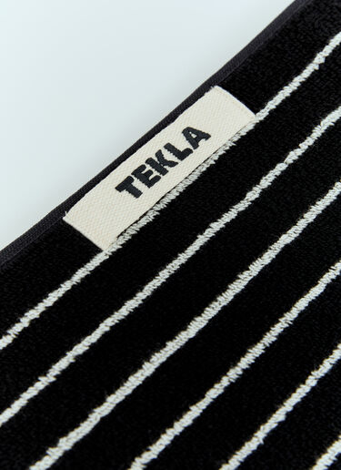 Tekla Striped Terrycloth Hand Towel Black tek0355017