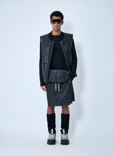 Moncler x Rick Owens Drawstring Midi Kilt Shorts Black mcs0363014