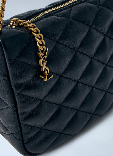 Saint Laurent Quilted Leather Chain Bag Black sla0263063
