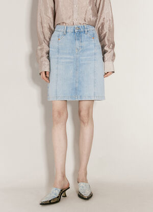 Martine Rose Narrow Front Mini Skirt Beige mtr0358005