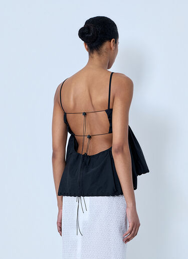 Cecilie Bahnsen CBselena Embroidered Taffeta Top Black cec0264002