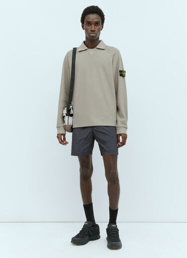 Stone Island Spread Collar Knit Sweater Grey sto0156072