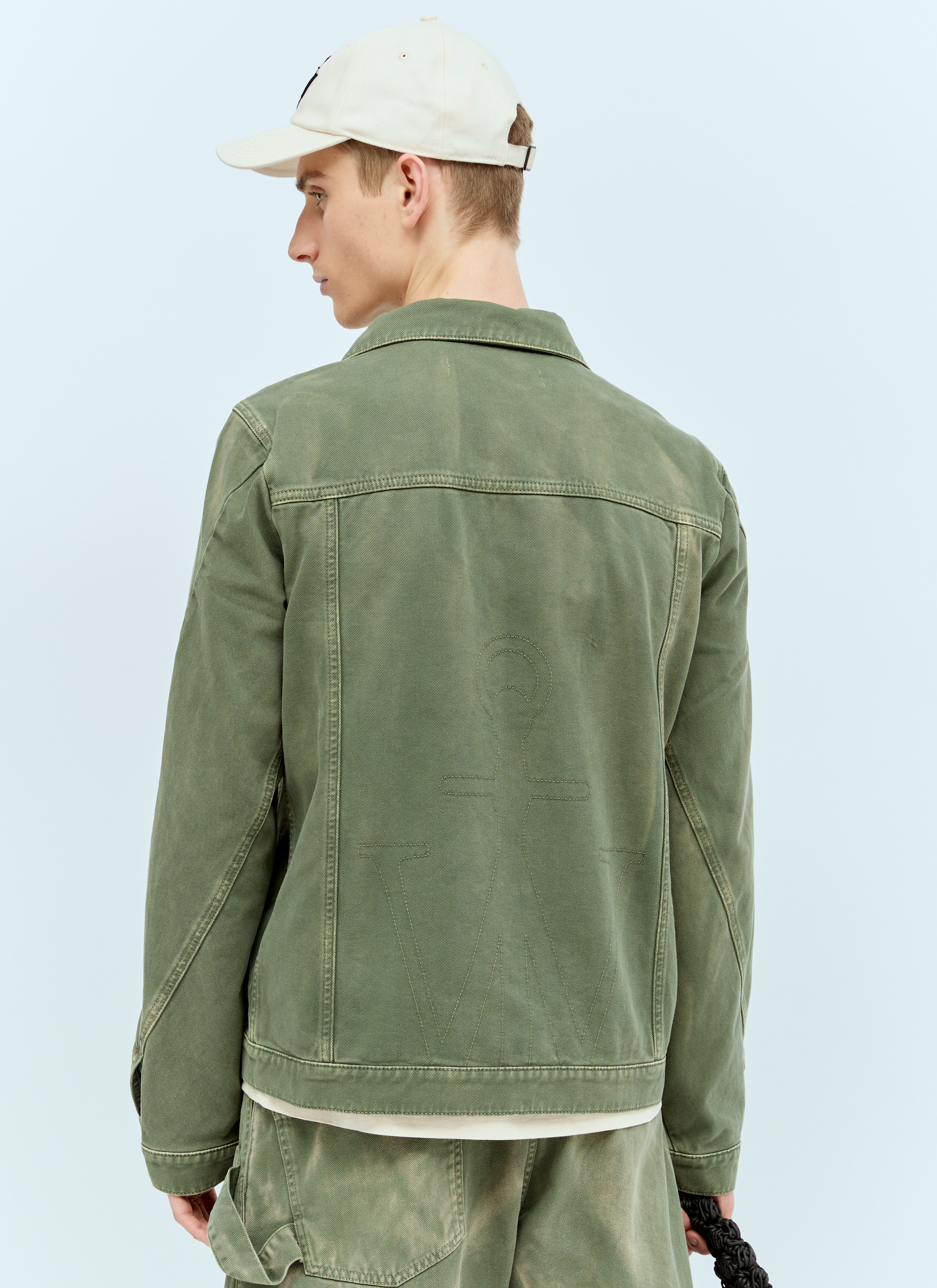 JW Anderson Green Twisted Denim Jacket