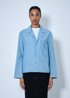 Saint Laurent Button-down Denim Shirt Blue sla0264034
