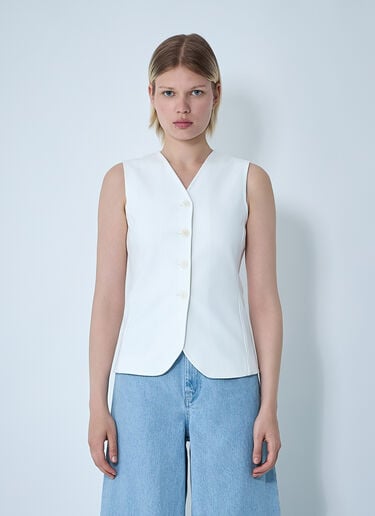 Max Mara Fornove Waistcoat White max0261006