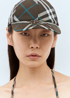 Acne Studios Check Baseball Cap Blue acn0257025