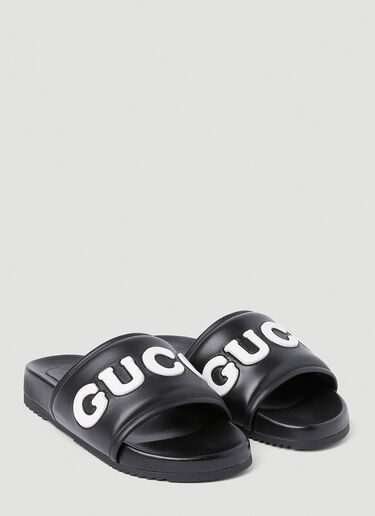 Gucci Logo Slides Black guc0152313