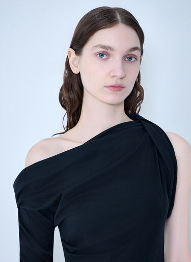 Jacquemus La Mini Robe Drapeado Mini Dress Black jac0264020