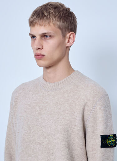Stone Island Alpaca and Wool Crewneck Sweater Beige sto0165064