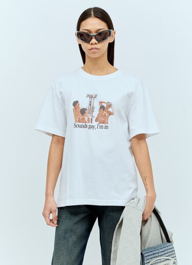 Carne Bollente Sounds Gay, I'm In T-Shirt White cbn0356002
