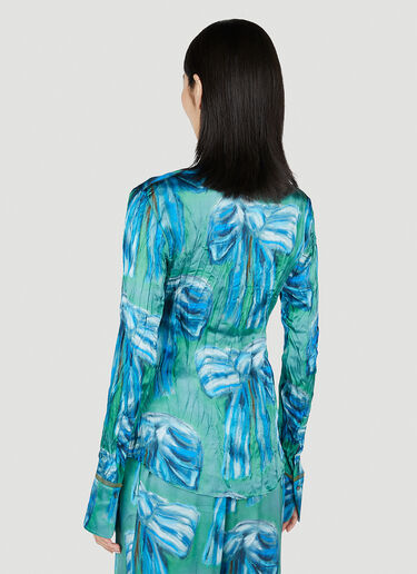 Bow Print Shirt Acne Studios Bow Print Shirt Green acn0252028