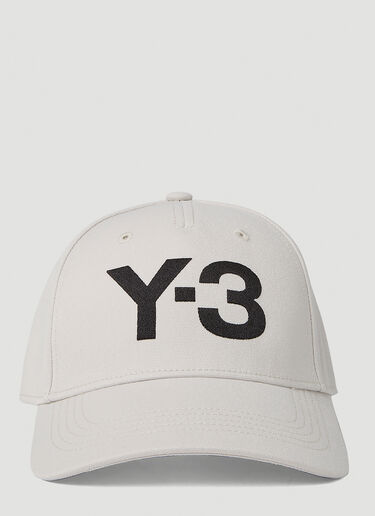 Y-3 로고 자수 베이스볼 캡 라이트 그레이 yyy0152055