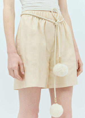 Max Mara Pom-Pom Tubular Belt Beige max0255033