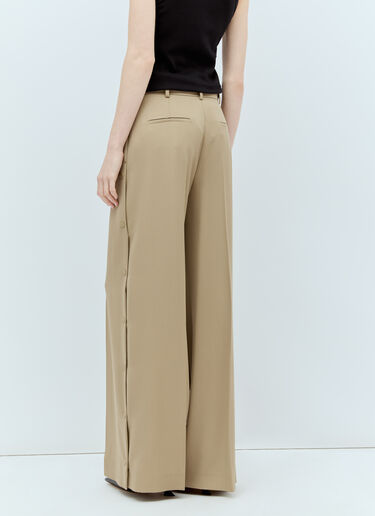 Max Mara Wool And Mohair Wide-Leg Pants Beige max0255023