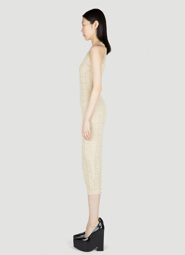 Monogram Knit Dress Balmain Monogram Knit Dress Beige bln0252029