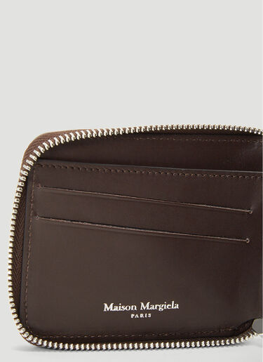 Maison Margiela Four-Stitch Zip-Fastening Wallet Brown mla0143053