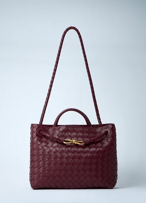 Bottega Veneta 미디엄 안디아모 핸드백 버건디 bov0260013