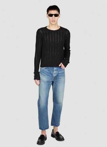Saint Laurent 镂空针织衫 黑色 sla0151038