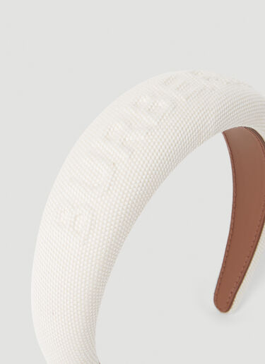Burberry Debossed Logo Headband White bur0253077