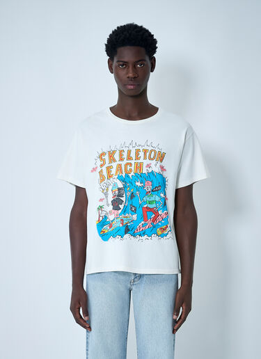 Gallery Dept. Skeleton Beach Surf T-Shirt White gdp0160052