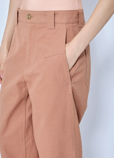 LN-CC® - Chloé: Wide-Leg Barrel Trousers - Pink Chloé Wide-Leg Barrel Trousers Pink chl0265017