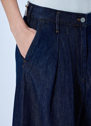 LN-CC® - Dries Van Noten: Wide-Leg Denim Trousers - Navy Dries Van Noten Wide-Leg Denim Trousers Navy dvn0265008