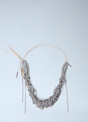 Dries Van Noten Crystal-Embellished Necklace Silver dvn0264005