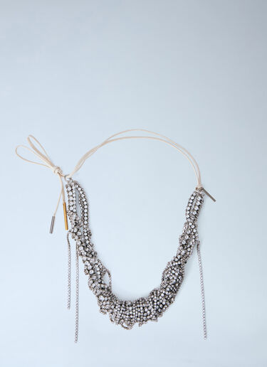Dries Van Noten Crystal-Embellished Necklace Silver dvn0264005