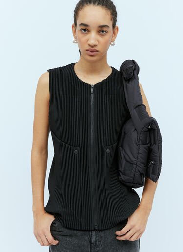 Issey Miyake 스퀘어 쿠션 숄더백 블랙 ism0254008