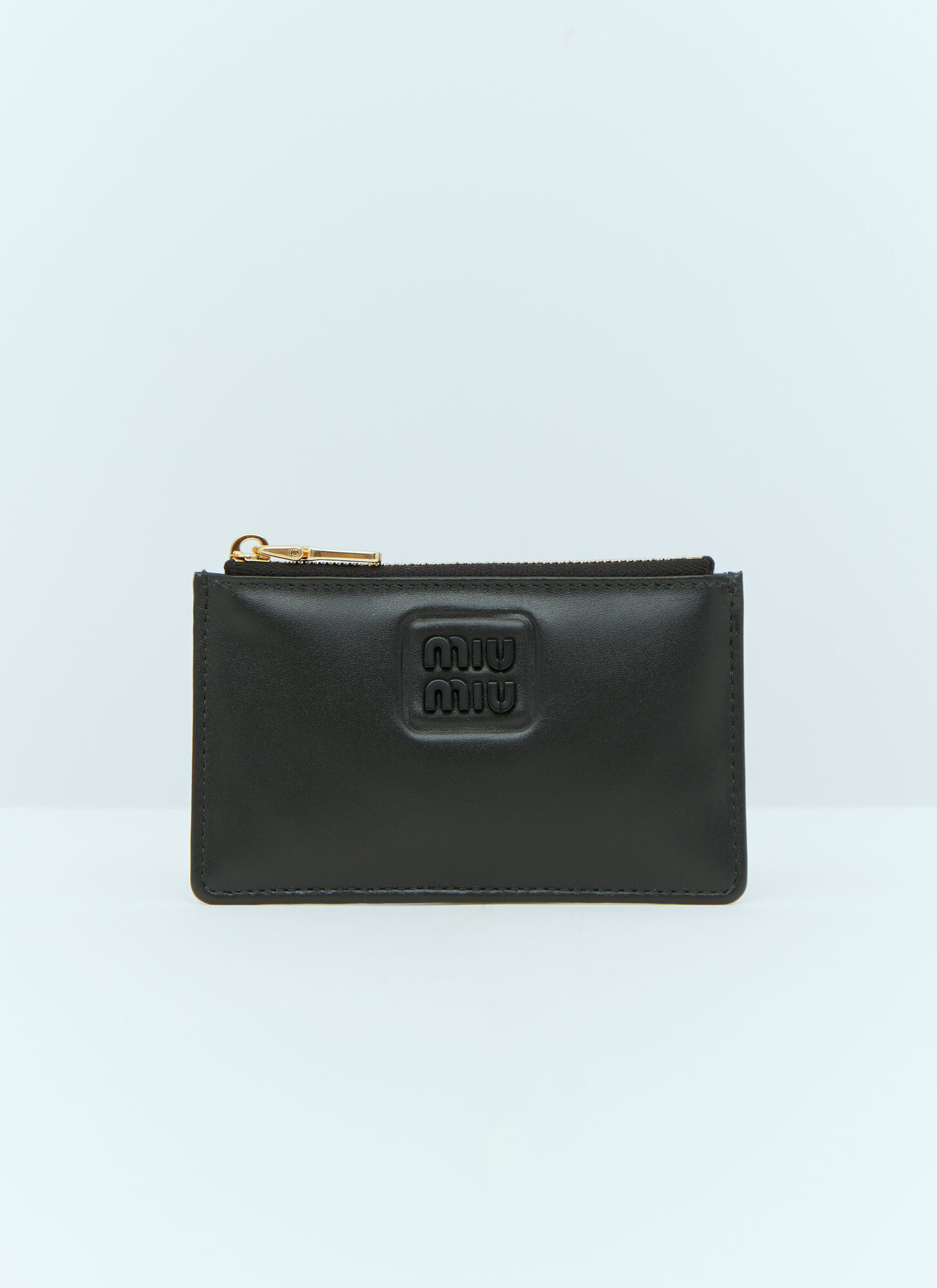Shop Miu Miu Leather Envelope Wallet In Black
