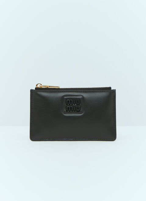 Miu Miu Leather Envelope Wallet Black miu0254016