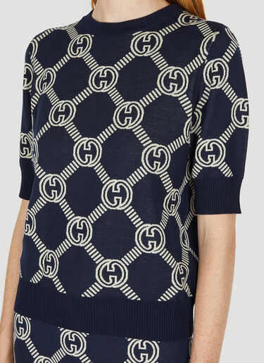 Gucci GG 자카드 스웨터 블루 guc0250036