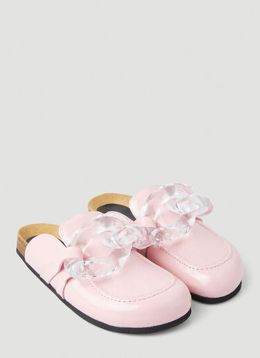 JW Anderson Chain Backless Loafers Pink jwa0247038