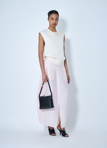 TOTEME Sheer Overlay Midi Skirt Pink tot0264006