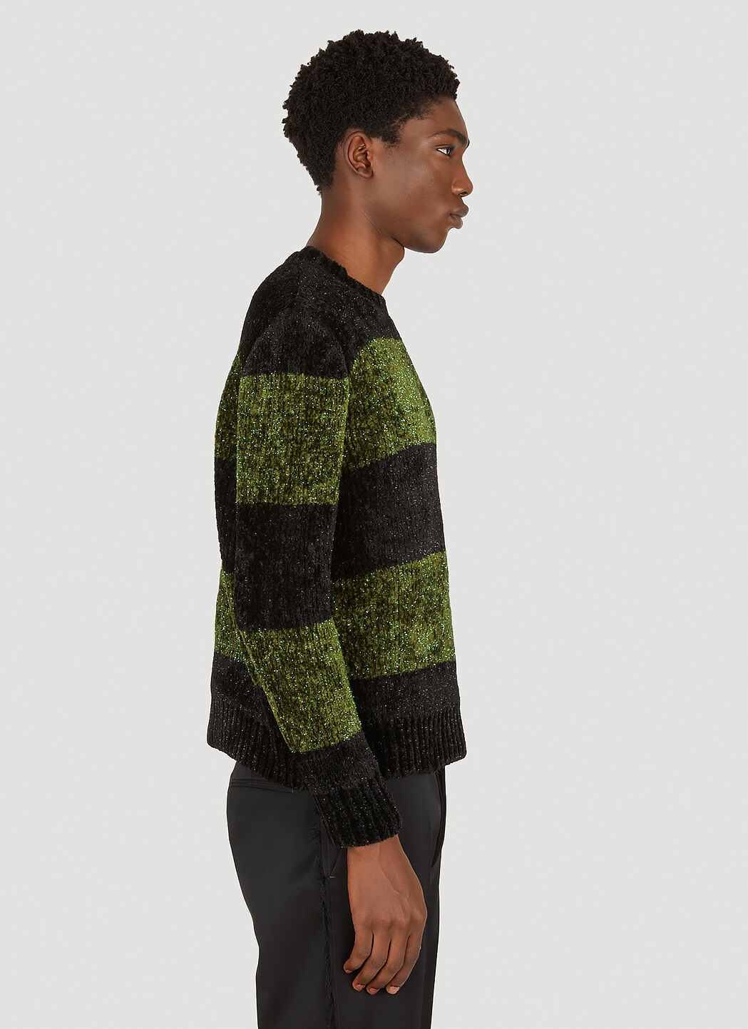 Metallic stripe sweater store