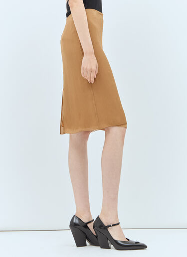 Miu Miu 真丝半裙  棕色 miu0258010