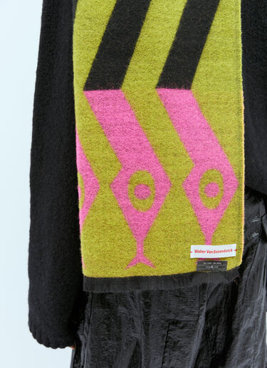 Walter Van Beirendonck Snake Wool Scarf Yellow wlt0154016