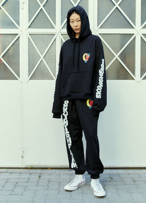 Sky High Farm Workwear Graphic Print Hooded Sweatshirt Black skh0354011