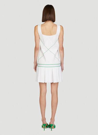 Bottega Veneta Tennis Knit Mini Dress White bov0248054