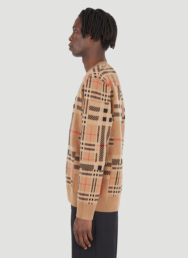 Burberry Chidsey Check Sweater Beige bur0146024