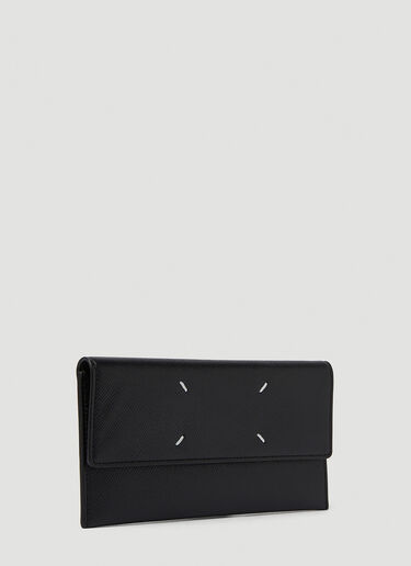 Maison Margiela Four Stitch Large Wallet Black mla0249007