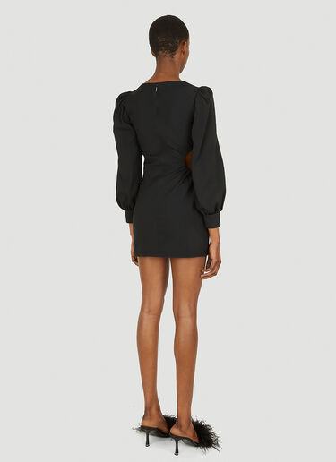Saint Laurent Puff Sleeve Mini Dress Black sla0247018