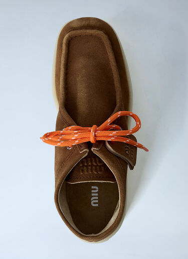 Miu Miu Suede Ankle Boots Brown miu0262109