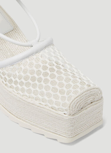 Bottega Veneta Stretch Espadrille Wedges White bov0247031