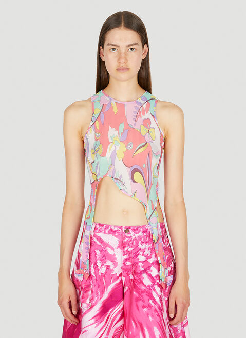 Collina Strada Thistle Floral Tank Top Blue cst0249015