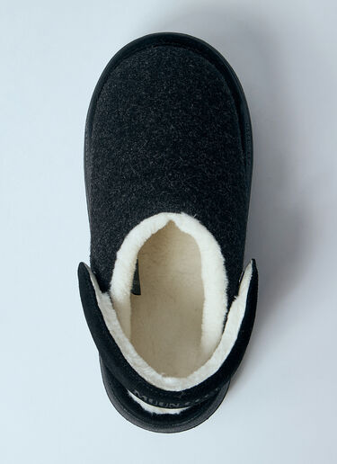 Moon Boot Park Clog Felt Mules Black mnb0260008