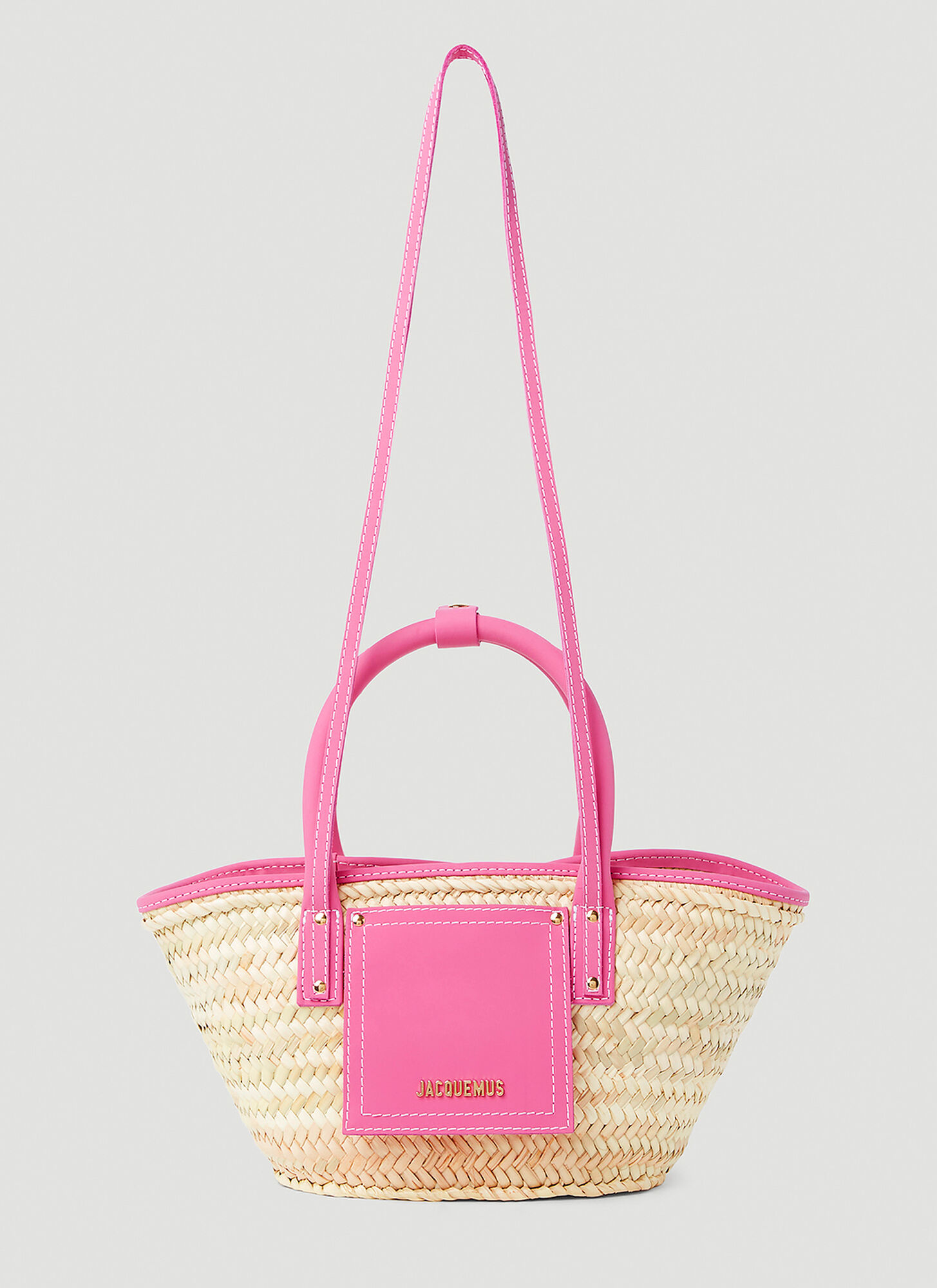 Shop Jacquemus Le Petit Panier Soleil Tote Bag In Pink