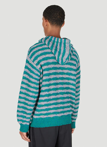 Marni Striped Hooded Sweater Green mni0151008