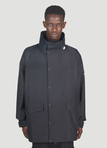 4 Moncler Hyke Rhonestock Short Parka Coat Black mhy0151001