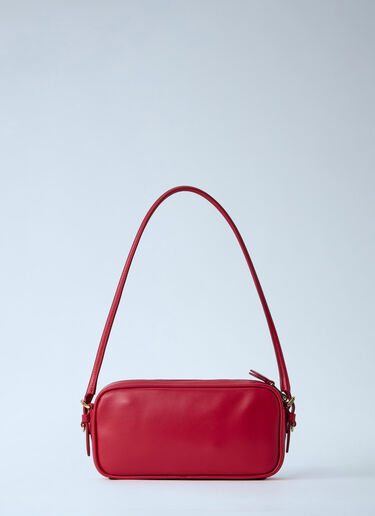 LN-CC® - Miu Miu: Leather Shoulder Bag - Red Miu Miu Leather Shoulder Bag Red miu0264212